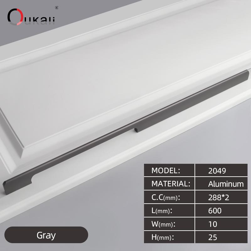 Oukali 400mm Good Quality Modern Contemporary Furniture Simple Cabinet Wardrobe Cabinet Door Drawer Aluminum Alloy Long Handles