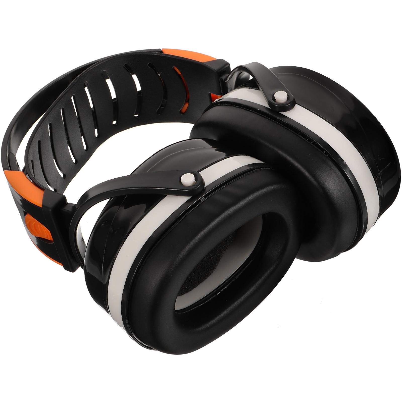 Adjustable Noise Canceling Headphones Soundproof Ear Protection Blocking Sleep Hearing Safety Black Earmuffs For Working