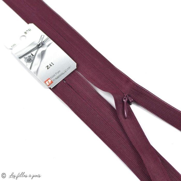 Fermeture Éclair - ECLAIR - Invisible - Oeko-Tex - Bordeaux - 22 cm