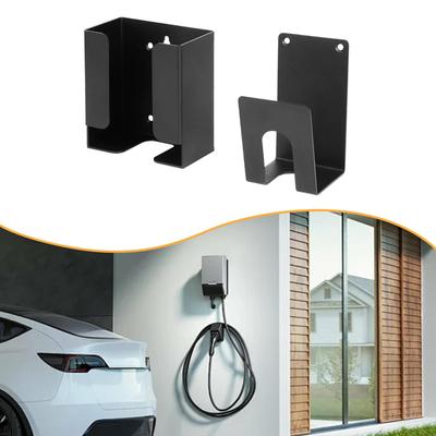 EV Charging Holder Set Wall Mounted Convenient Installation Iron