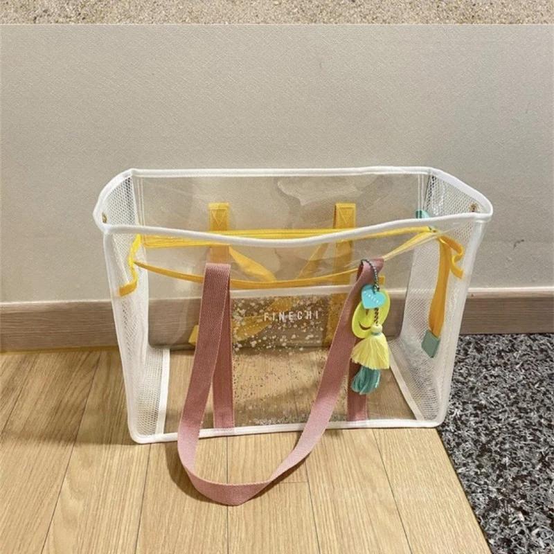 Children Sand Away Protable Transparent Bag Kids Toys Storage Bags Swimming Large Beach Bag for Towels Women Cosmetic Makeup Bag