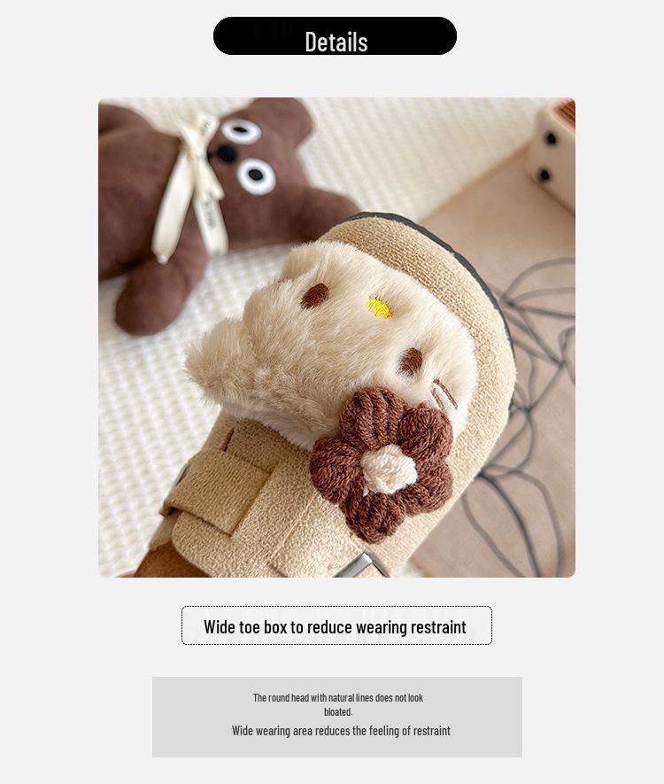 Girls' Outdoor Cartoon Cat Birkenstock Slippers - Cute, Soft Sole, Fashionable Half-Slippers for Spring and Autumn.