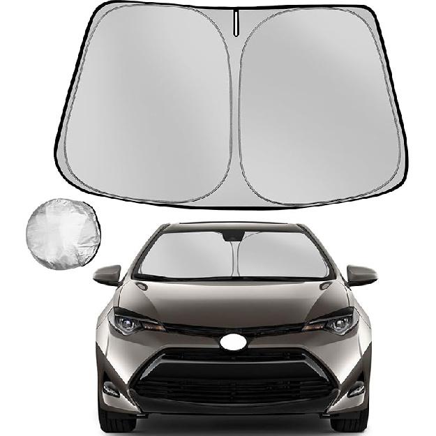 Windshield Sun Shade for Toyota RAV4 2013-2018 RAV-4 SUV Foldable Sun Sunshade for Car Front Window Blocks UV Rays and Heat Automotive Interior