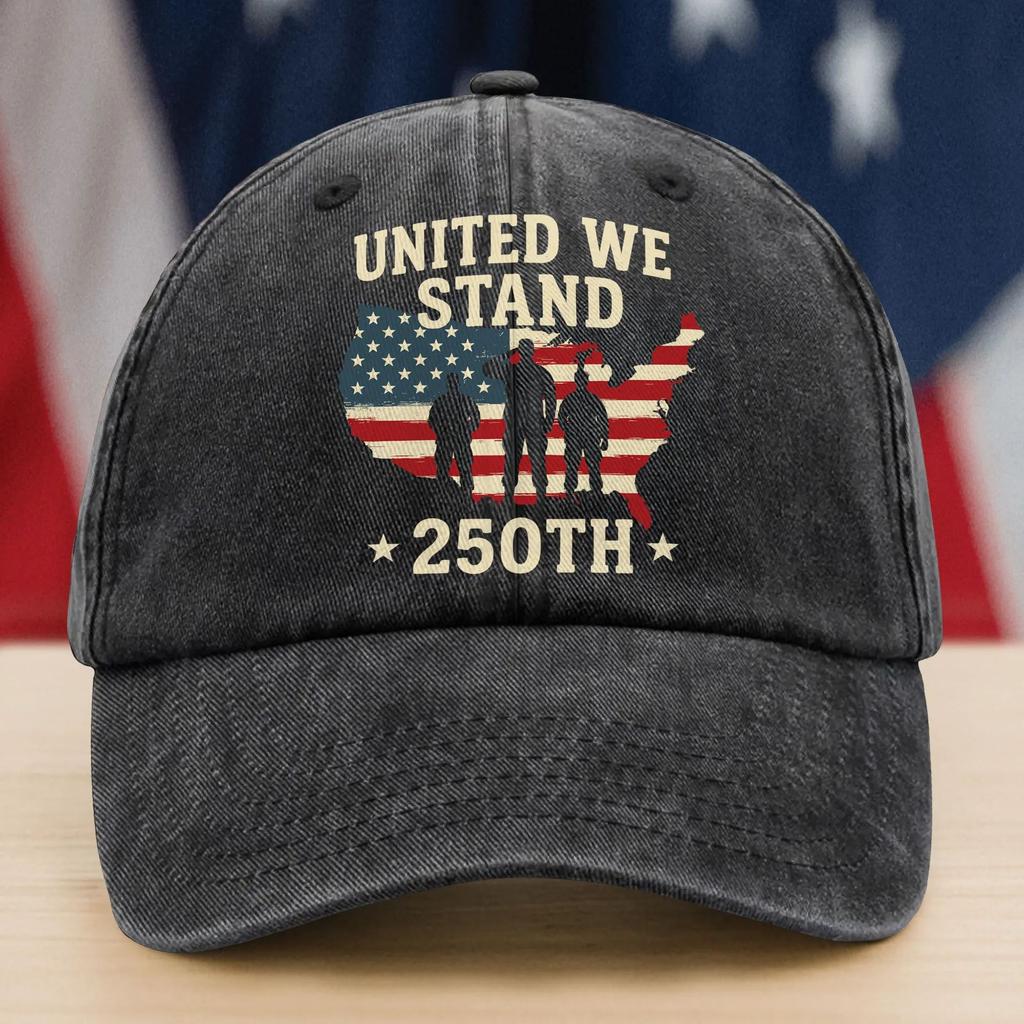 Cross-border popular washed old dad baseball cap US 250th anniversary hat sunscreen sunshade cap