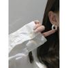 Heavy Industry Earrings Women's Premium Light Luxury Double-layer Frosted Earrings Brushed Curve Trendy Earrings