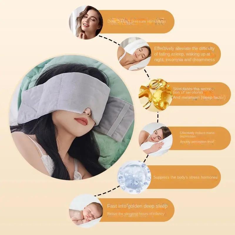 Deep Sleep Gravity Eye Mask Light Blocking Noise Reducing Sleeping Headband Comfortable Nap Aid Office Dorm Relaxation Tool