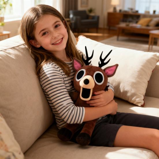 Yousheng 99 Nights In The Forest Plush Doll Soft Stuffed Deer Animal Toy Ultra-Soft PP Cotton Hugging Comfort Game Fans Gift Decor