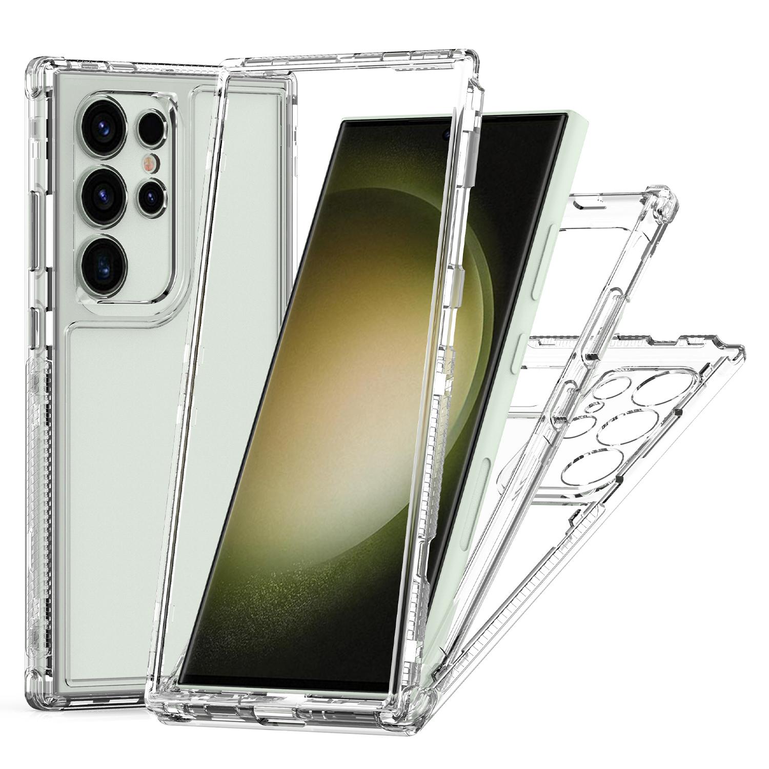 

For Samsung Galaxy S24 Ultra Case Acrylic+TPU Phone Cover 3-in-1 Clear A