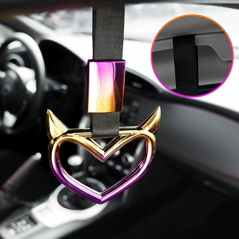 Car Gradient Devil Corner Love Ring Car Interior and Exterior Modification Armrest Ring Car Rear Exhaust Pipe Decoration Ring Pe