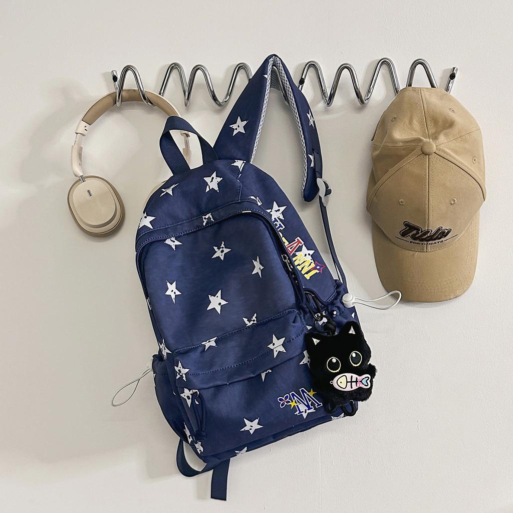 Schoolbag Star Backpack for Men and Women, High Value Ins Large Capacity Backpack, Light and Simple, Junior High School Student College Student