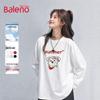 Baleno Women's Dog Graffiti Print Long Sleeve T-Shirt