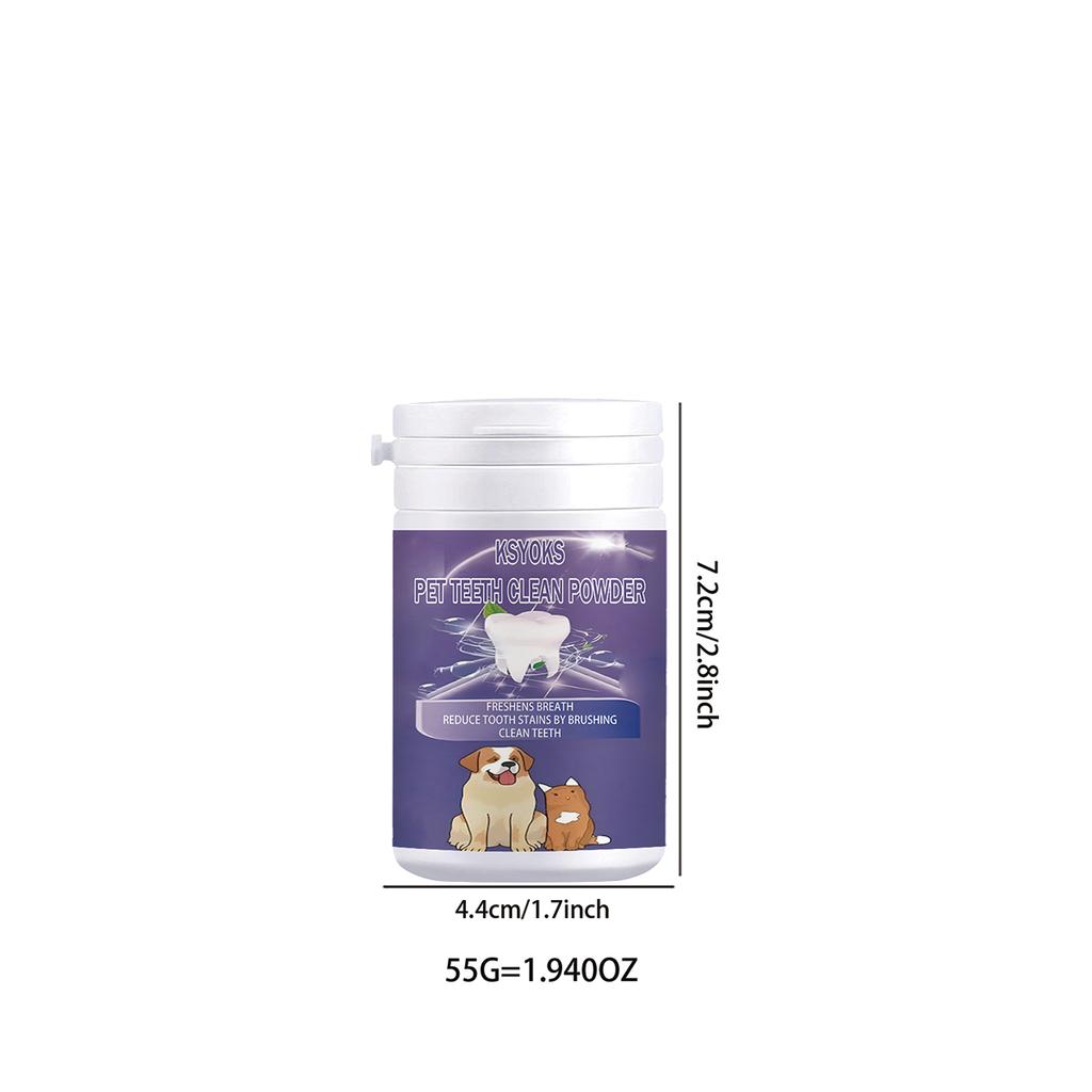 Pet tooth powder efficiently cleans the surface of teeth and helps maintain children's oral hygiene