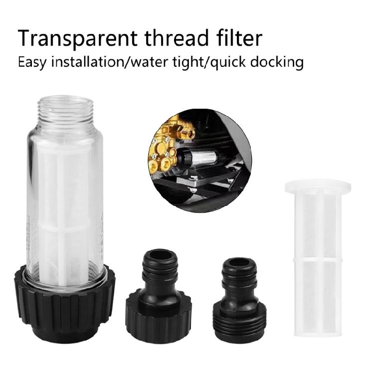 High Pressure Washer Water Filters, 3/4" Thread Quick Connector Car Washing Machine Water Filters, Garden Hose Filter