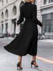 Women's High-End Solid Color Dress - Spring/Autumn Fashion
