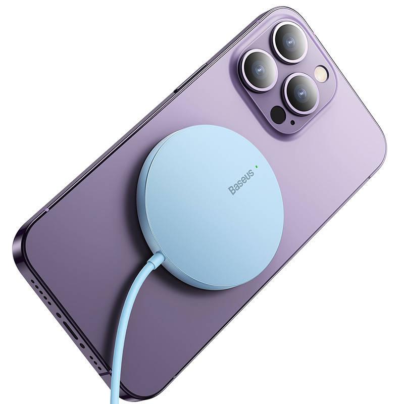 Magnetyczna Ładowarka Indukcyjna Baseus Simple Mini 3 15W (Niebieska)