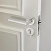 Stainless Steel Silent Indoor Bedroom Door Lock with Handle, Universal Fit for Solid Wood Doors