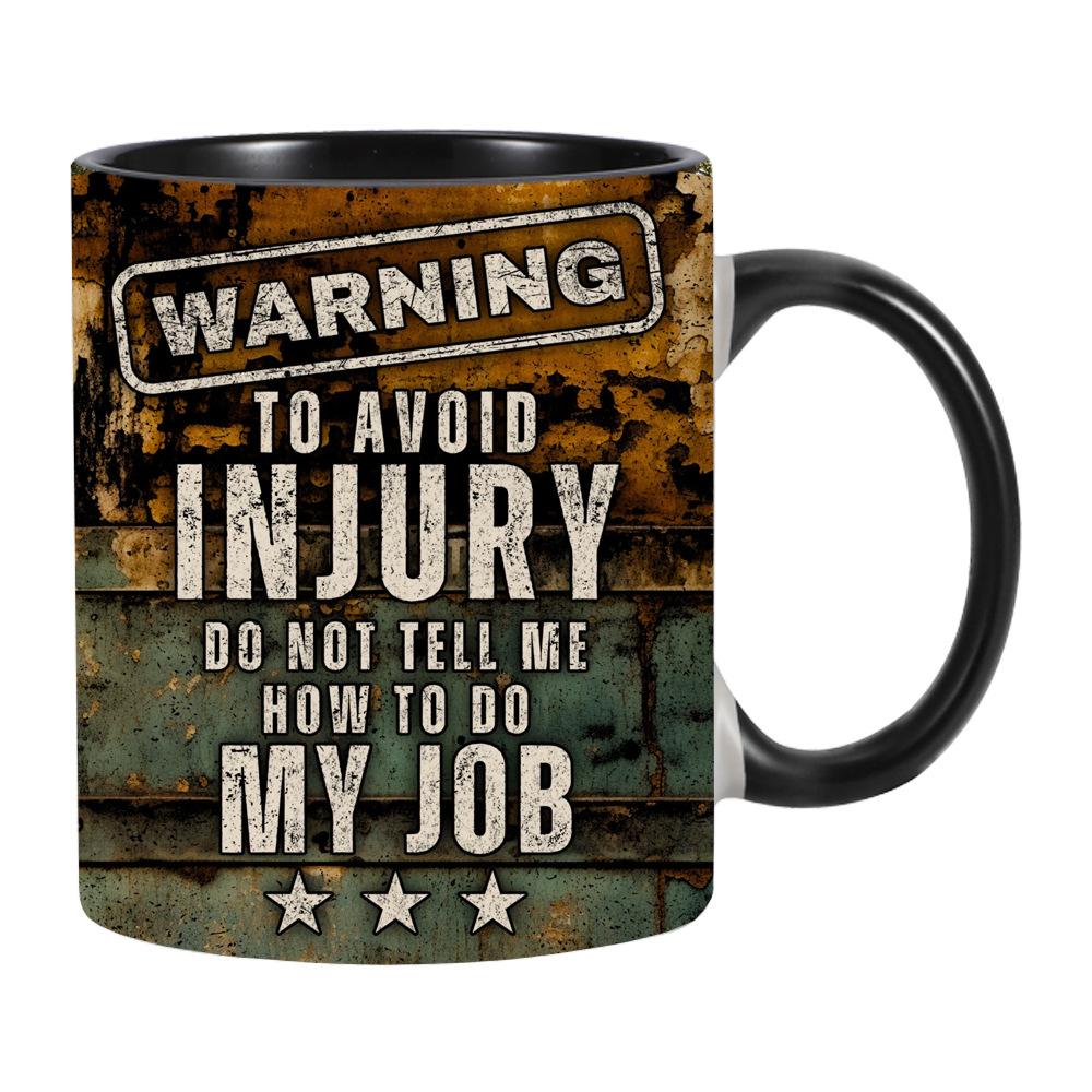 

Metal rust retro ceramic coffee mark cup 301-400ml