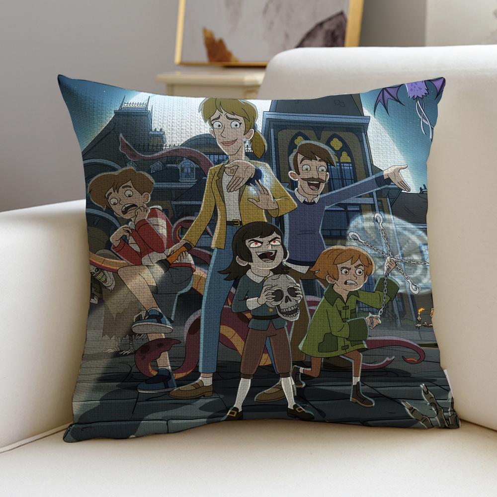 

Spooky HHaunted HotelS Cushion Cover Breathable and skinfriendly linen pillowcase square removable and washable cushion 30X30cm