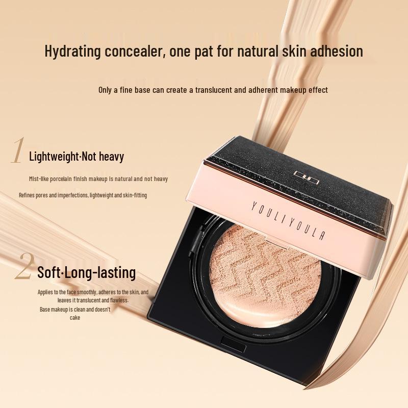 Lightweight Black Truffle Hydrating Cushion BB & CC Cream for Firming, Nourishing, Concealing & Contouring