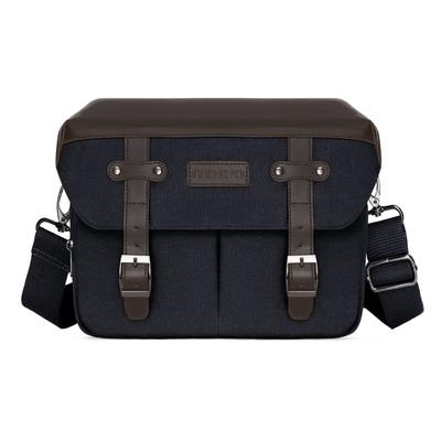 MOSISO Camera Bag Crossbody Shoulder Messenger Bag for Compatible with Retro PU Leather Camera Case Flap Gadget Bag with Rain Cover