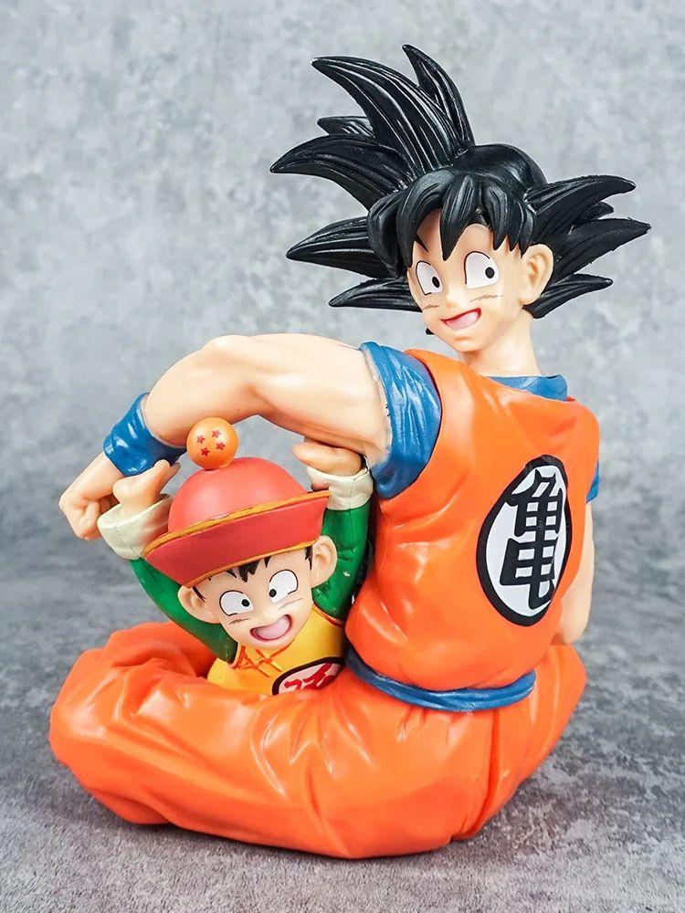 

Nostalgic Classic Dragon Ball Super Saiyan Anime Handmade Childhood Cooking Sun Wukong Father Son Model Decoration (As shown-9939)-