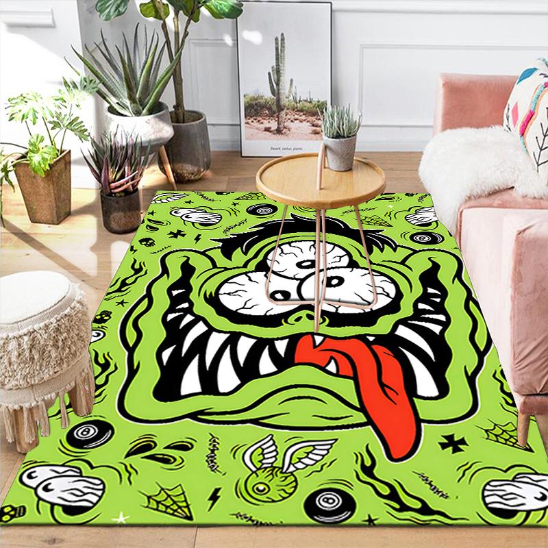 1Pc Alien Monster Rug, Office Carpet Indoor Outdoor Doormat, Non-Slip, Comfortable, Living, Christmas Halloween, Xmas Gift L1217