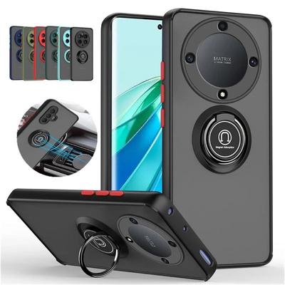 Armor Matte Case For Honor Magic 6 5 Lite 5G Magic 6 Pro X9b X9a Cover Gredzens Magnētiskais turētājs Statīvs Triecienizturīgs Coque Fundas