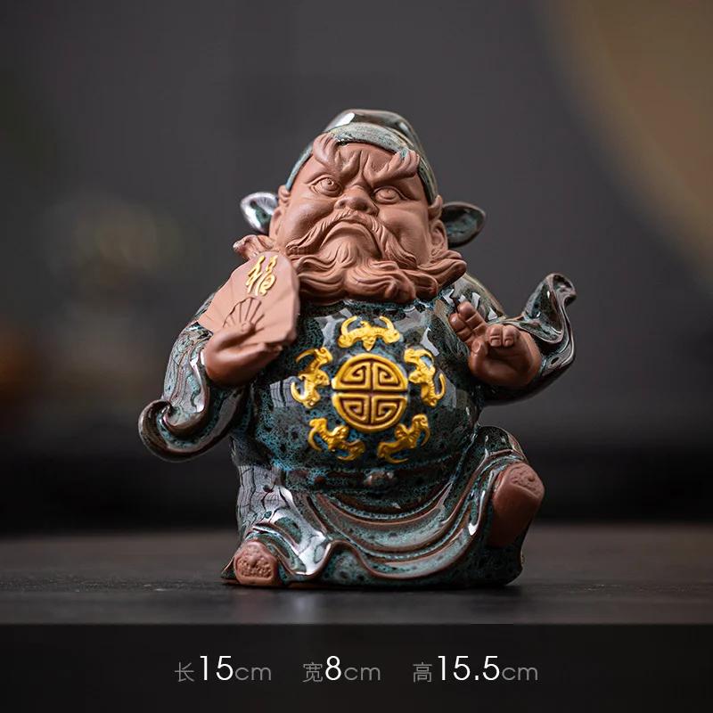 

1 шт. керамические украшения Чжун Куй Дзен китайские небесные фигуры ретро поделки чайные столики чайные питомцы маленькие украшения