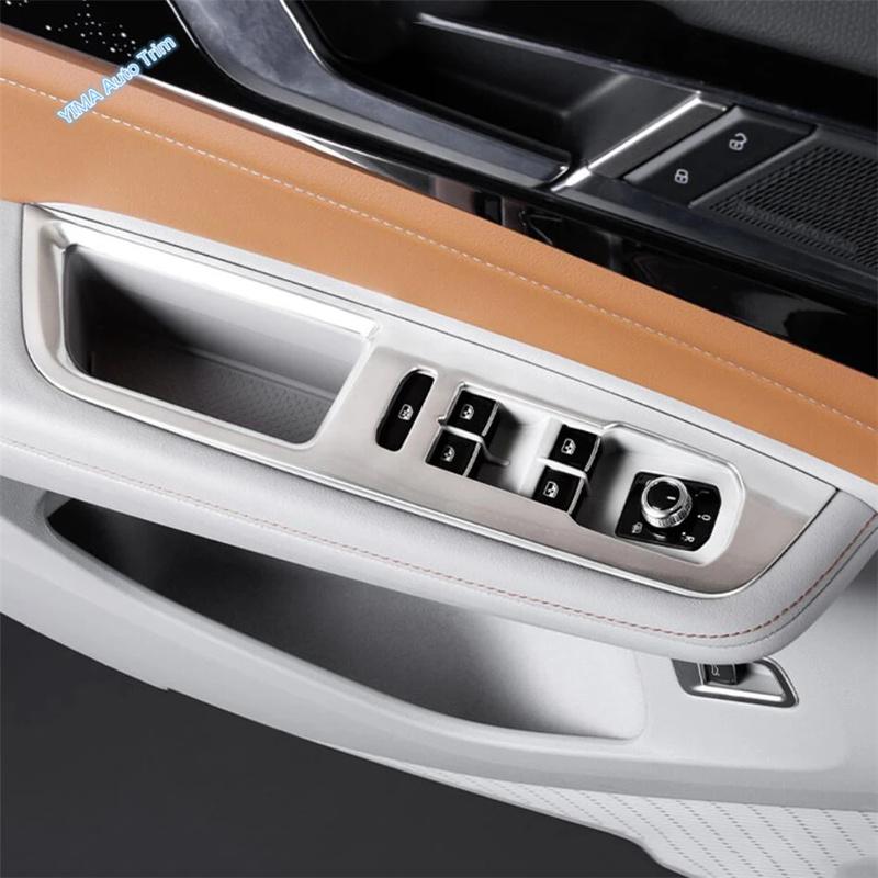 Car Door Handle Holder Window Glass Lift Button Decoration Cover Trim Accessories For VW Volkswagen Atlas / Teramont