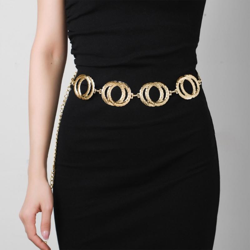 Adjustable Length Waist Chain Multilayer Metal Waist Chain Blings Body Chain Fashion Accessory