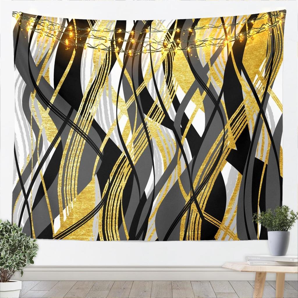 Black White Tapestry for Kids Boys Girls Modern Art Wall Art Abstract Bohemia Wall Hanging Blanket Bedroom Decor Microfiber