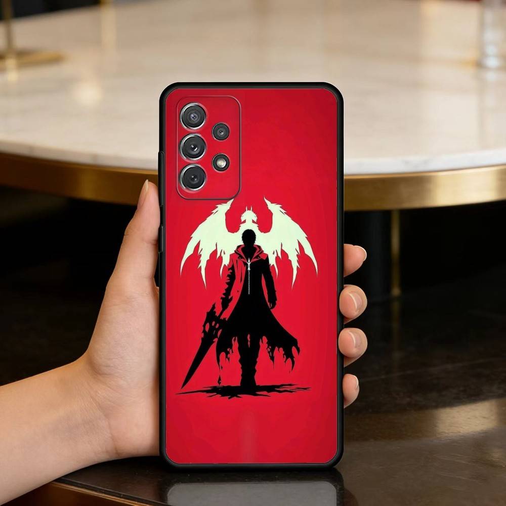 Game D-Devil May Cry DMC Soft Silicone Black Cover Phone Case For Samsung Galaxy A73,A72,A71,A70,A53,A52,A51