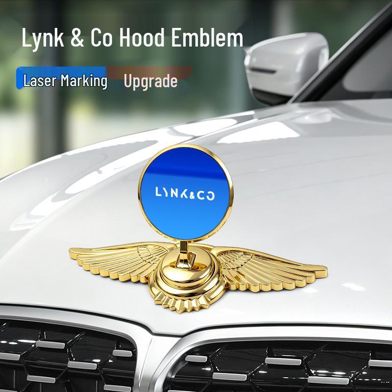 Lynk & Co Car Emblem Metal Sticker for Models 01/03/06/07/08/900/z20 - Engine Hood Badge