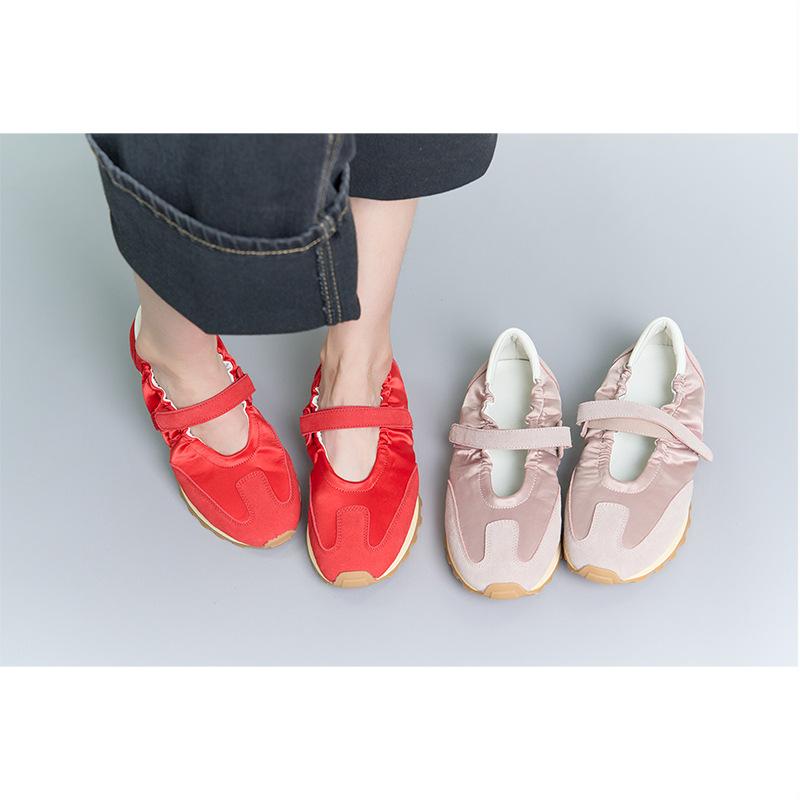Mary Jane shoes women's 2025 spring new retro shallow mouth single shoes sports casual shoes ballet flat-bottomed German training shoes