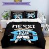 3pcs Duvet Cover Set (1*Duvet Cover + 2*Pillowcase, Without Core),football player Print Bedding Set, Bedroom Decor, All‑Season, Birthday Gift