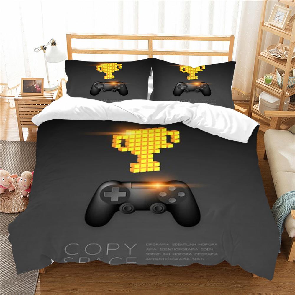 Gamepad Printing Bedding Sets Comforter Duvet Cover Bedroom Bed Set Pillowcase Microfiber Bedding Suit Comfortable