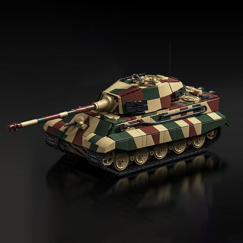 

WW2 Military King Tiger 2 Heavy Tank Building Blocks MOC Army Weapon Vehicle DIY Assembly Bricks Educational Toy Boys Adult Gift