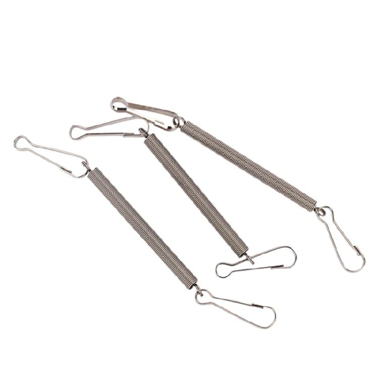 Stainless Steel Spring Metal Springs with 2 Clips for Small Animals Wire Cages