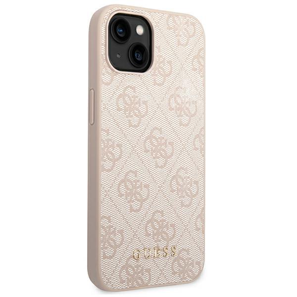 Guess Guhcp14Sg4Gfpi Iphone 14 / 15 / 136.1 Różowy/Pink Hard Case 4G Metal Gold Logo