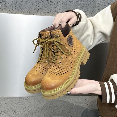 New Style of Women's Shoes Hollowed-out Boots Outdoor Hiking Boots and Work Boots