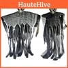 Realistic 100cm Hooded Skeleton Halloween Hanging Skull Reaper Decoration For Spooky Atmosphere