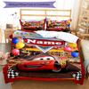 3pcs Custom Name Cars Bedding Set Duvet Cover Closure Includes 1 Duvet Cover & 2 Pillowcases, Soft and Comfortable for All Seasons.