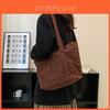 Ins Velvet Tote Bag Women's 2022 New Casual Shoulder Bag Winter Handbag Street Chic Style