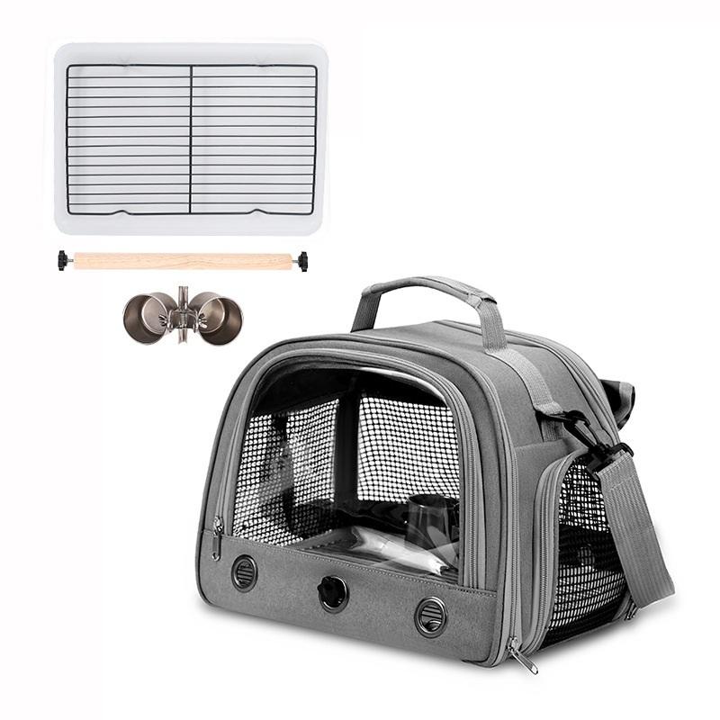 New Breathable Portable Parrot Travel Bag Comfortable with Tray Parrot Carrier Bag Large Capacity Bird Backpack Pet Supplies