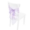 10Pcs Organza Banquet Chair Sash Exquisite Chair Bows Sashes for Wedding Party DecorationLight