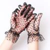 Full Finger Driving Stretchy Cycling Korean Style Polka Dot Gloves Women Lace Gloves Lace Gloves
