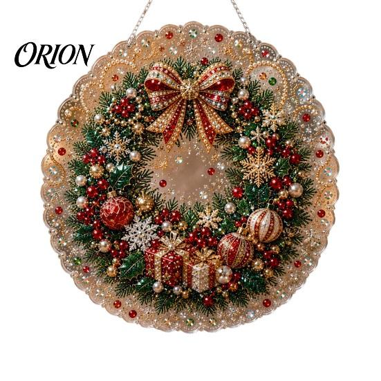 Weihnachts-Kamin-Hängedekoration, Kunst-Set mit Kunstperlen, Bastelset zum Malen mit Strasssteinen und Edelsteinen, Nikolaus-Baum, Außensocke, Elchmuster, Sonnenfänger