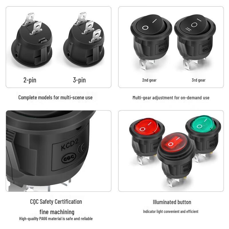 LECI KCD1 Waterproof Rocker Power Switch