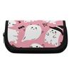 Pencil Case Spacious Storage 300D Polyester Metal Zipper with Dual Compartments for Pens Ruler Eraser Scissors for Classroom Use