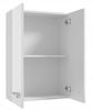 Wall-hung bathroom cabinet with shelf 50 cm, white gloss Mila